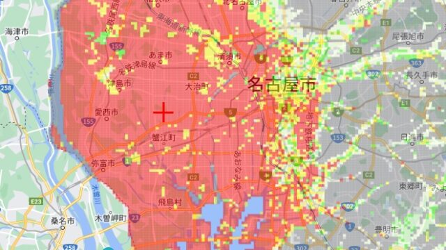 愛知県西部液状化危険度